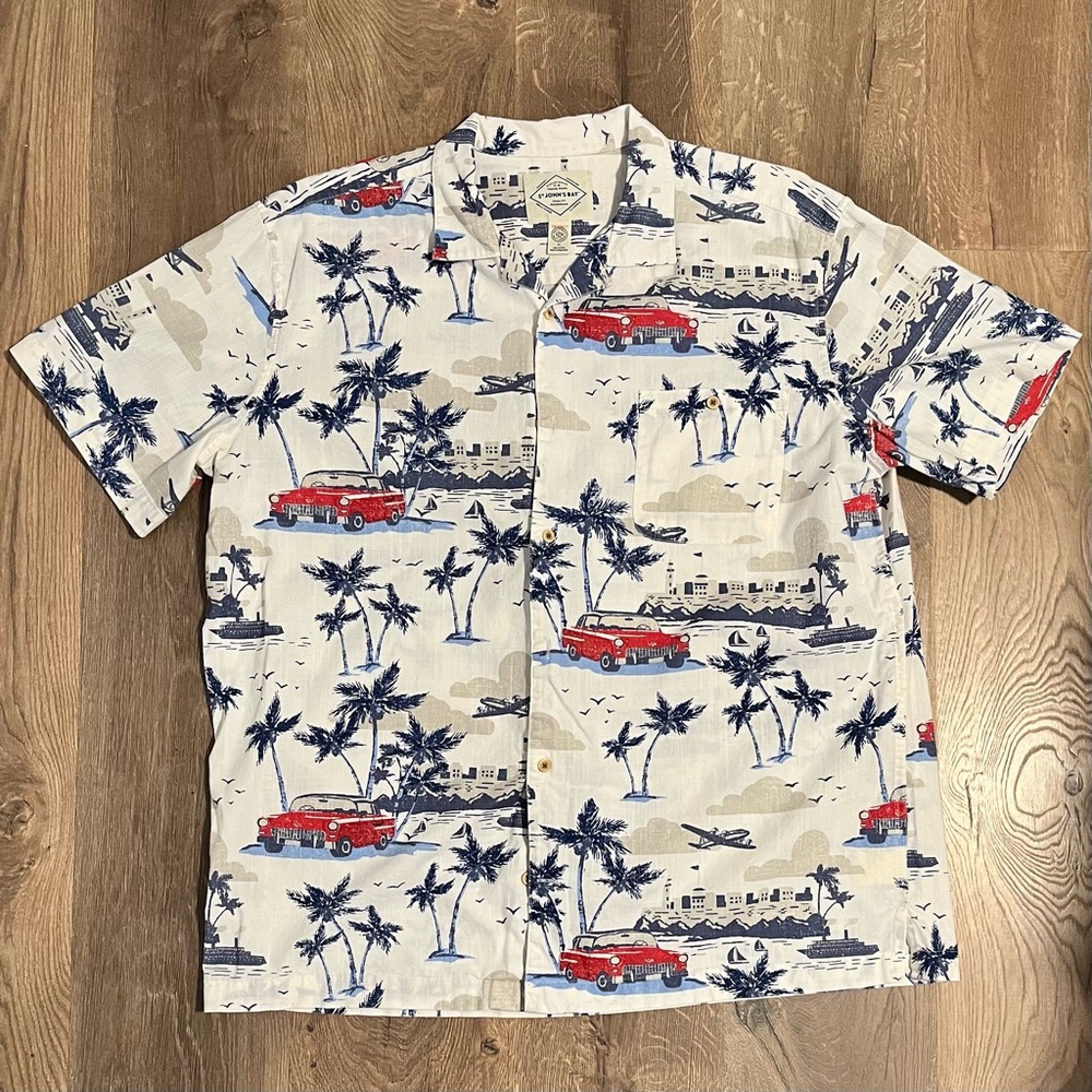 St. John’s Bay Cooke Street Hawaiian Shirt XL